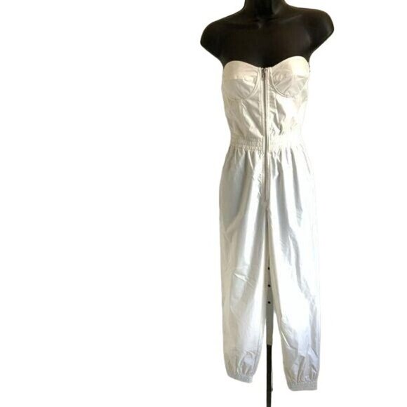 Superdown shell suit /jumpsuitNew with tags strapless casual XXS white - Picture 1 of 4